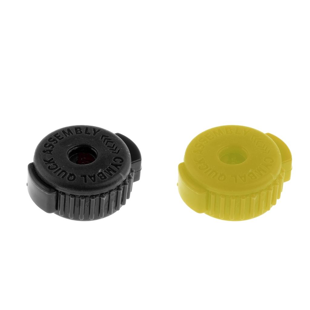3 Pieces Quick Release Cymbal Plastic Nut for Percussion Instrument Parts Yellow