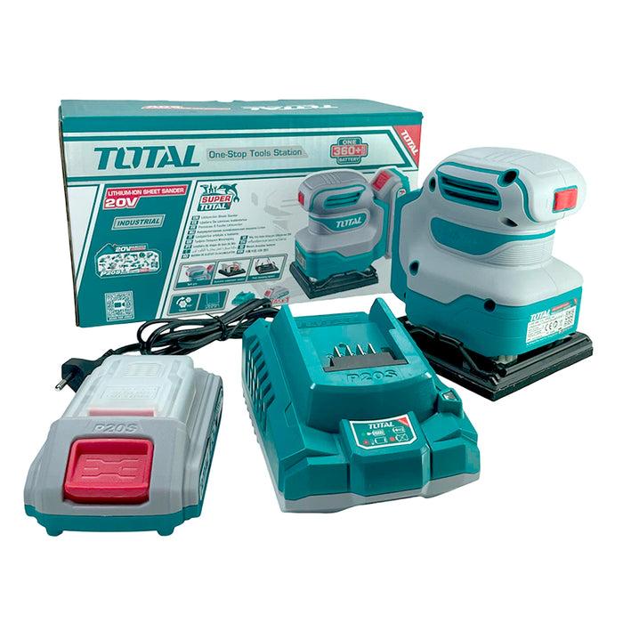 MÁY CHÀ NHÁM VUÔNG DÙNG PIN LITHIUM-ION 20V TOTAL TSHSLI20141 - HÀNG CHÍNH HÃNG