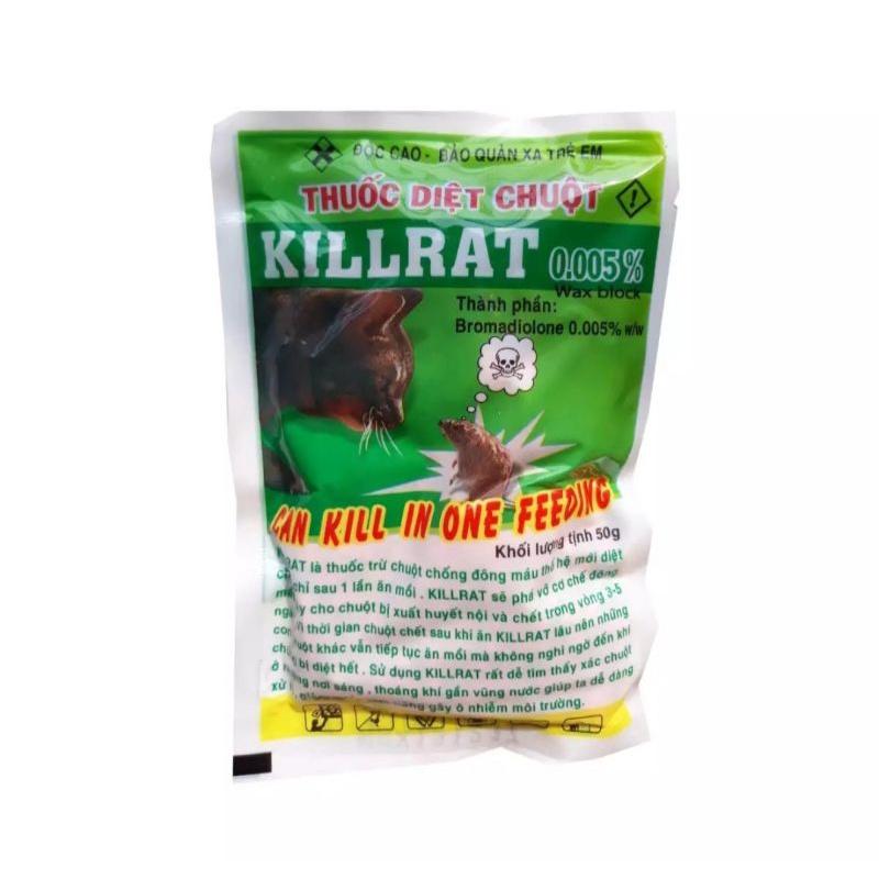 Thuốc diệt chuột Killrat thế hệ mới 0.005% gói 40gr