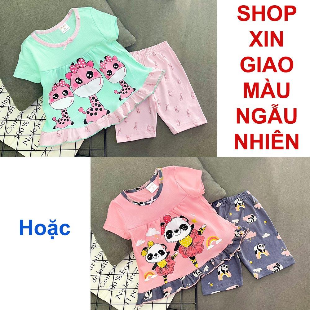 Bộ Babydoll cotton borip xuất mịn mát cho bé Gái 10-22kg Hình in sắc nét- họa tiết Hot hit bé nào cũng mê