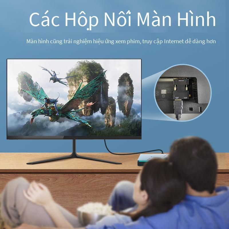 Bộ chuyển đổi bộ chuyển đổi HDMI nữ sang VGA nam phong cách mới nhất với máy chiếu âm thanh HD màn hình máy tính set-top box hdmi