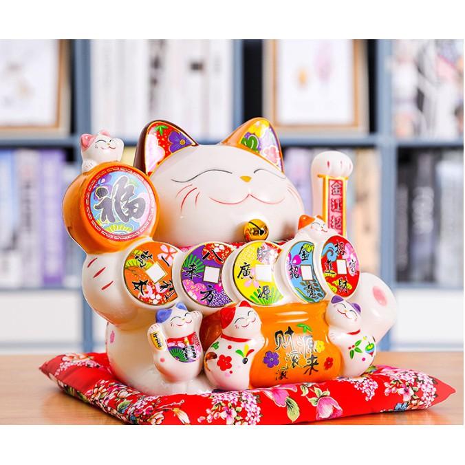 Mèo Thần Tài bằng sứ vẫy tay SIZE To