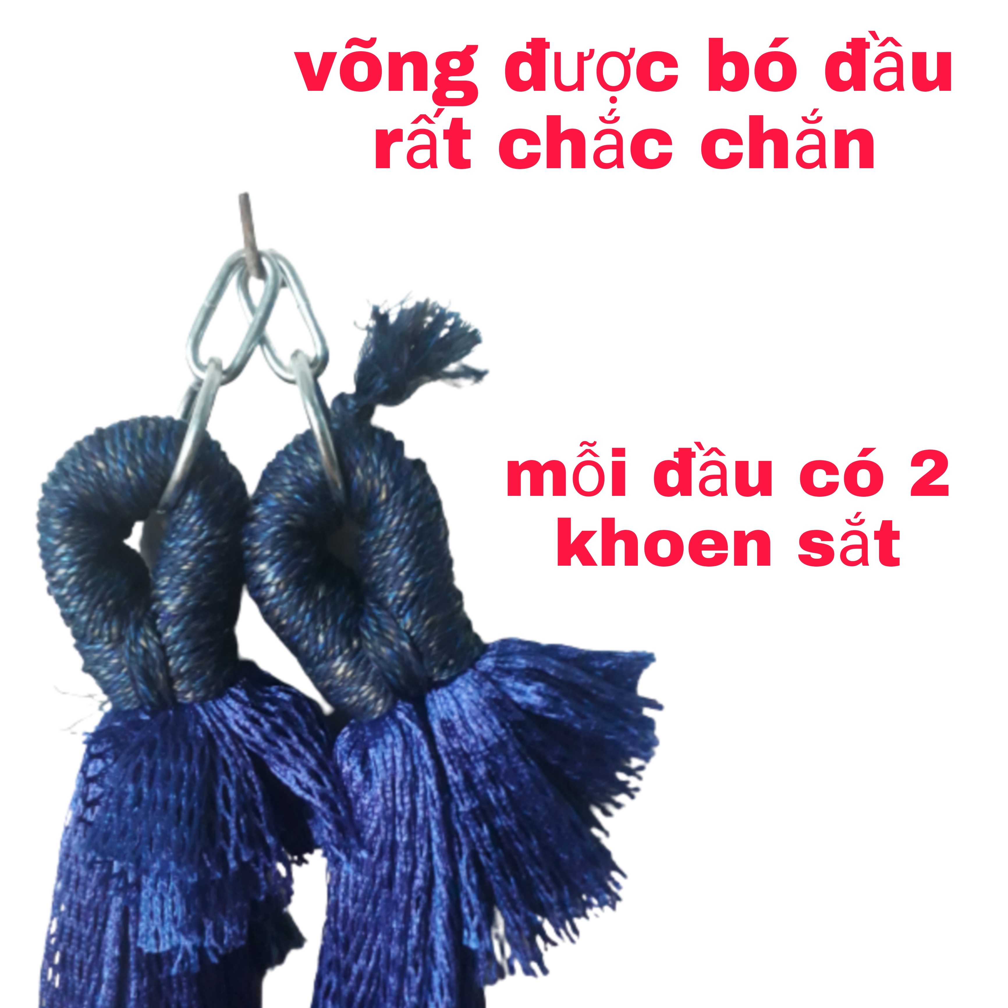 Võng lưới Cột Đầu 2 Lớp nặng 1kg. KT 245cmx 170cm. Võng Treo Tường. Lưới Võng Cao Cấp