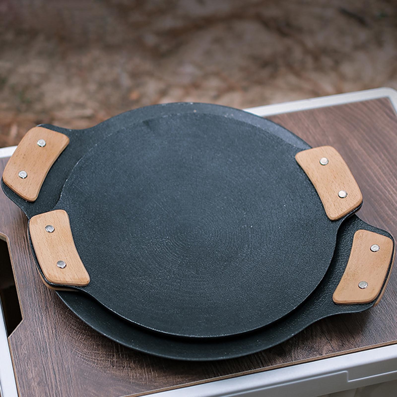 Wooden BBQ Barbecue Pan Handle Scald Proof Heat Resistant for Pot Sauce Pan