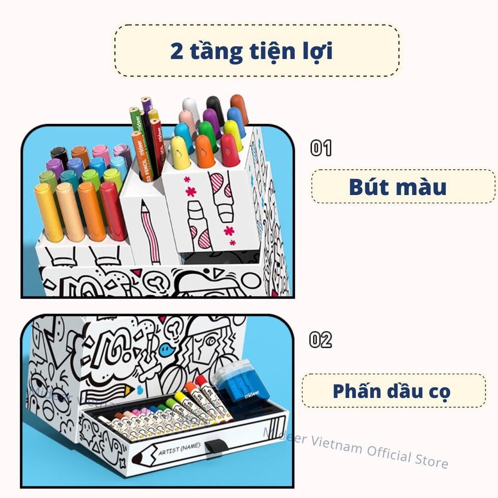 Bộ Bút màu hữu cơ Cho Bé Màu sáp Mideer Artist' Box, Đồ Chơi Thủ Công Sáng Tạo Cho Trẻ Em Từ 2,3,4,5,6,7,8,9 Tuổi