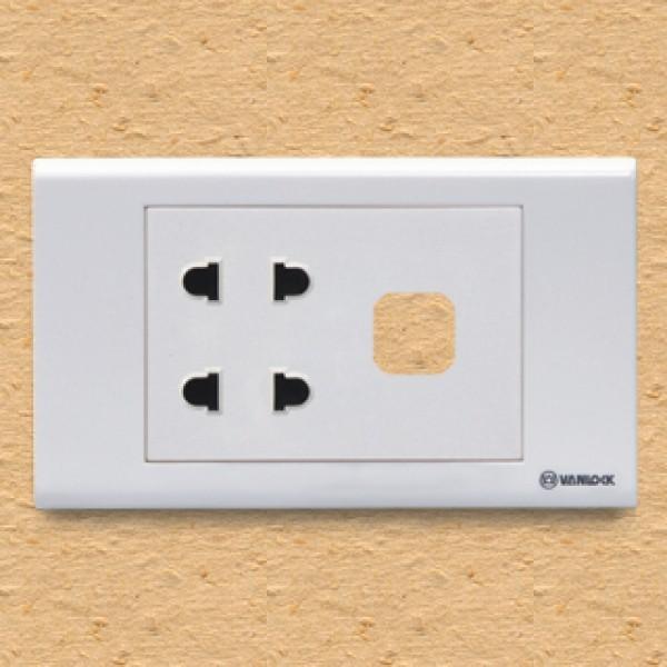 Ổ cắm điện ổ cắm âm tường ổ cắm nổi ổ cắm 1 lỗ 2 ổ cắm Sino Vanlock