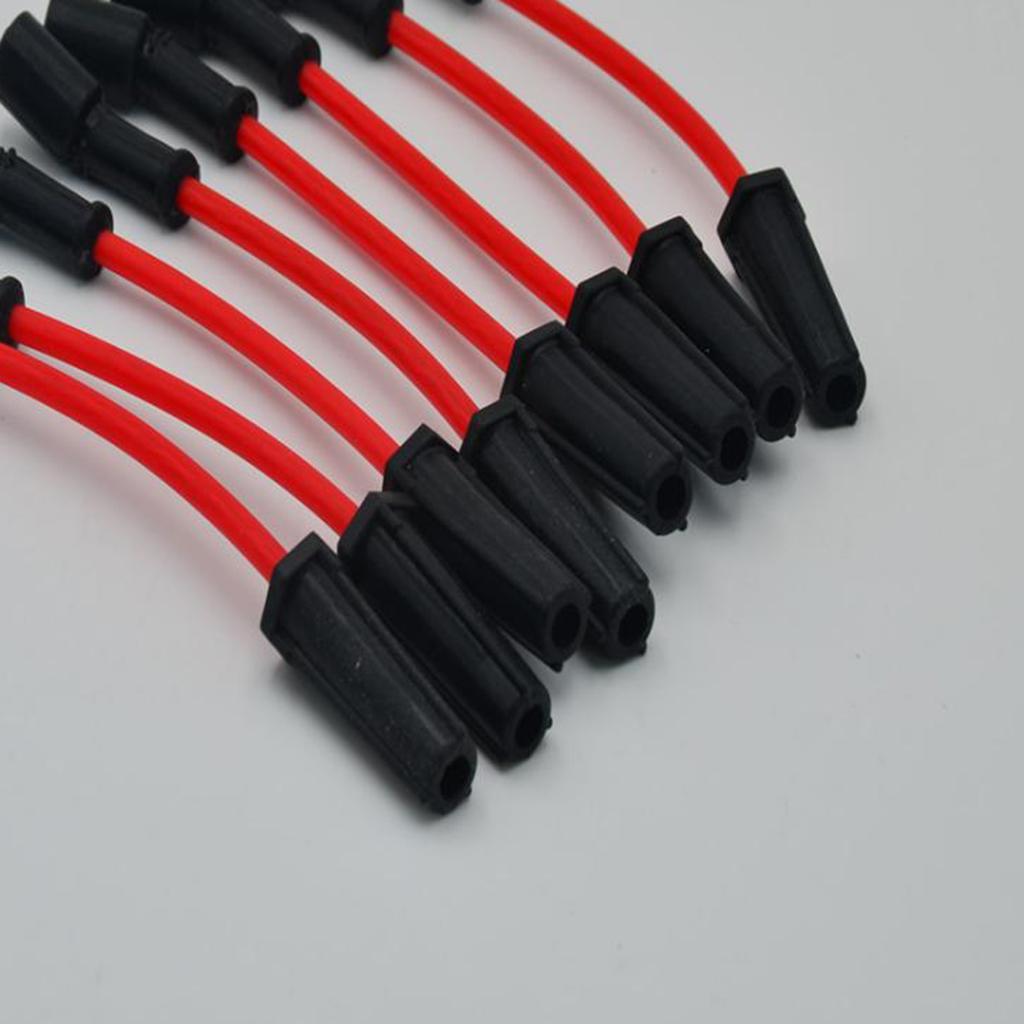 8 Pieces Ignition Spark Plug Wire Set Red for LS4 Car Auto