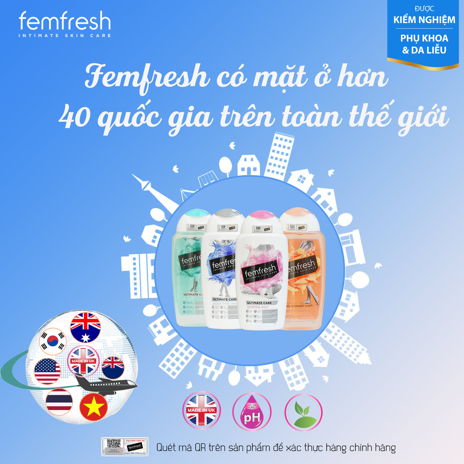 Xịt Thơm Mát Vùng Kín Femfresh Ultimate Care Deodorant 125ml ( Hàng Anh)