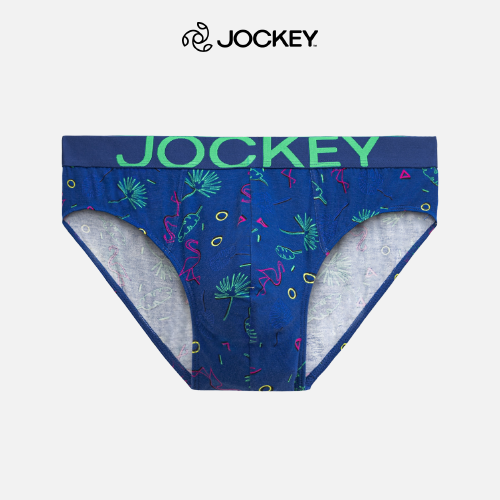 Quần Lót Bamboo Nam Jockey In Họa Tiết Dáng Brief USA Originals - J1206 - Xanh in 1