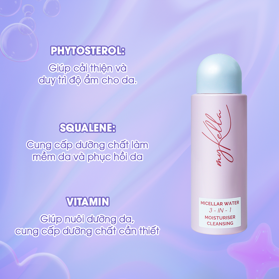 Nước Tẩy Trang myKella Làm Sạch Hoàn Hảo Lớp Trang Điểm, Dưỡng Da Khỏe Mạnh & An Toàn Cho Mọi Loại Da
