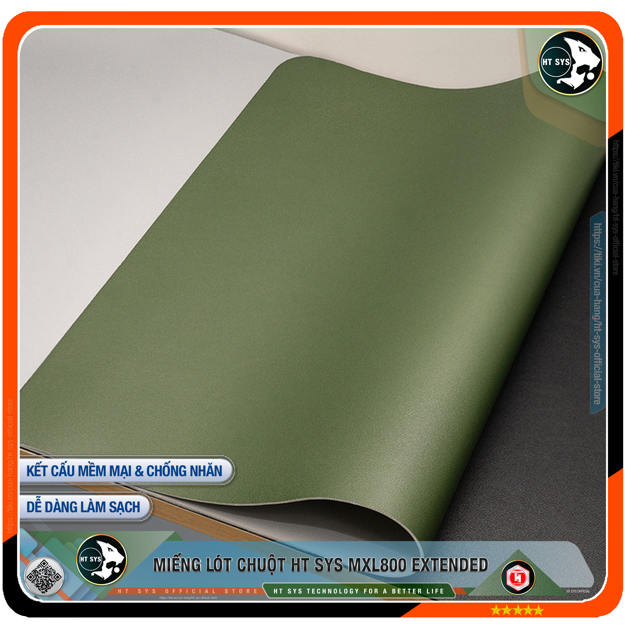Miếng Lót Chuột HT SYS Desk Pad 80x40 - Hàng Chính Hãng