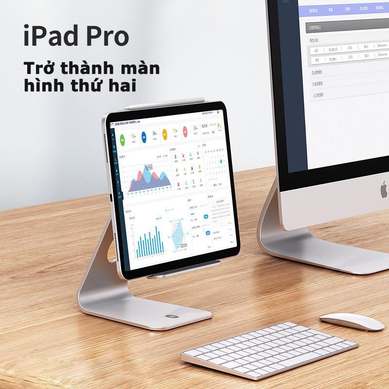 Giá Đỡ Để Bàn Cho Ipad Điện Thoại Di Động, Máy Tính Bảng Hợp Kim Nhôm Nguyên Khối Cao Cấp Có Thể Thay Đổi Góc Nghiêng