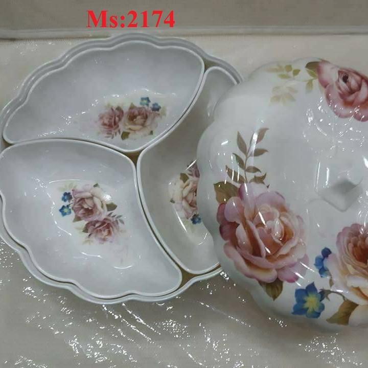 2174-Thố mứt meka hoa 3D