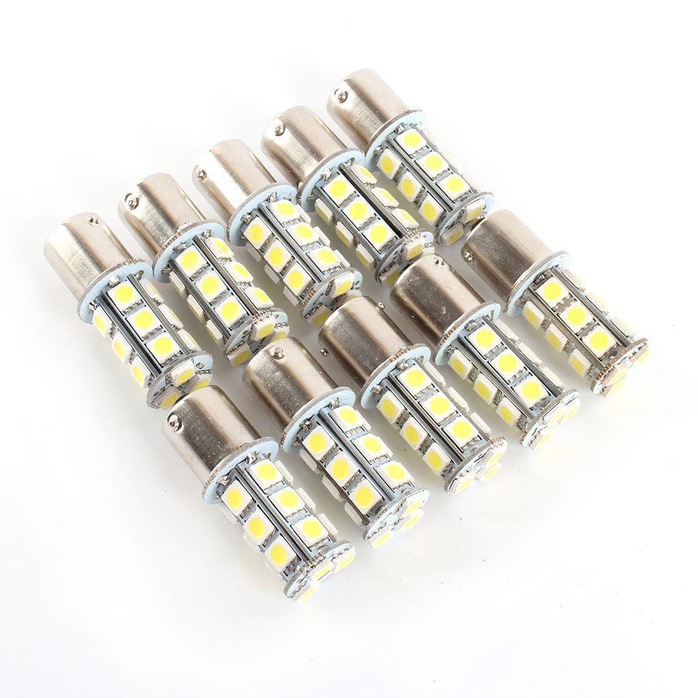 Pack of 10 Warm White Car RV Trailer 1156 BA15S 5050 18smd LED Light Bulb 1141
