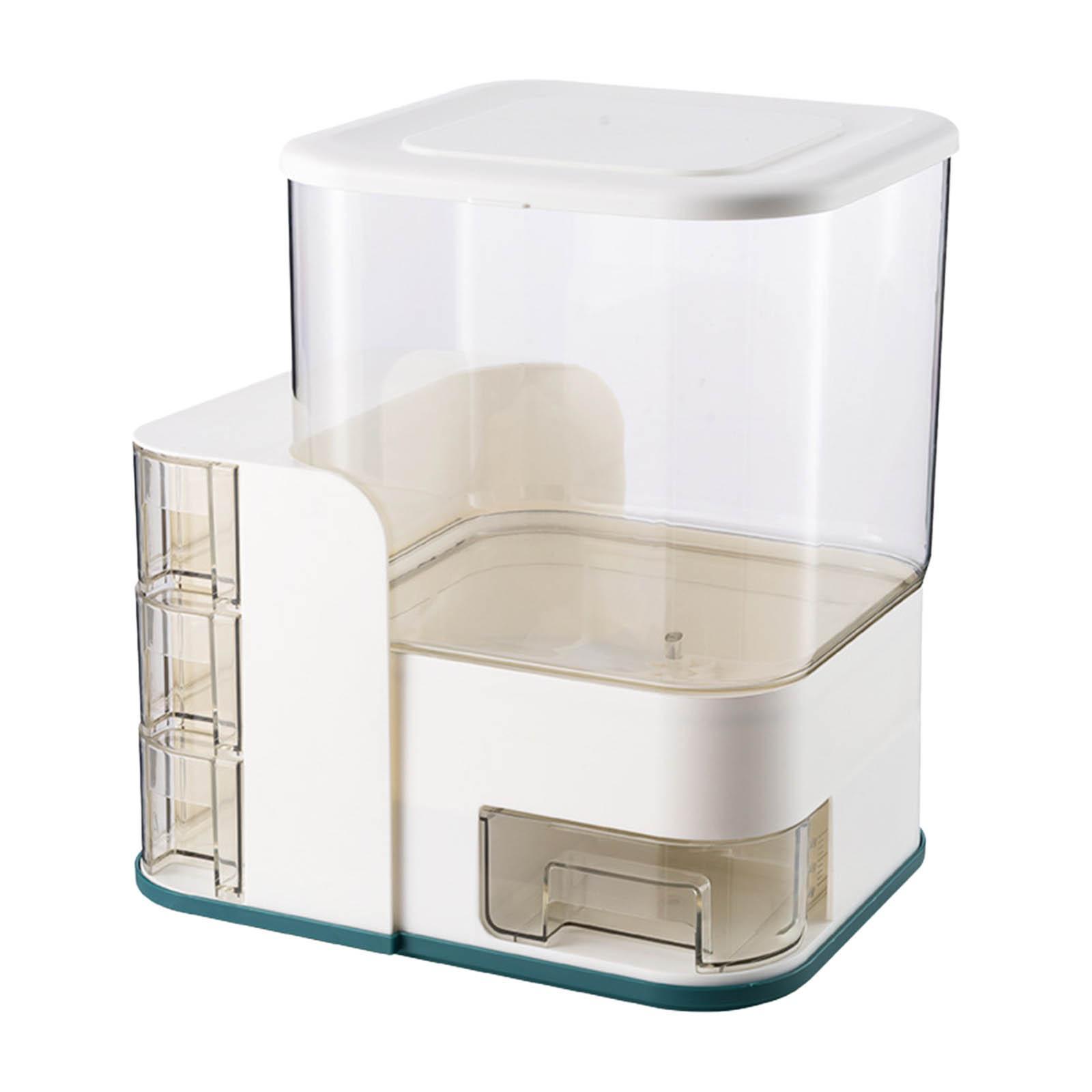 Storage Container Bucket 4Grid Sealed Whole Grain Storage Dispenser Grain