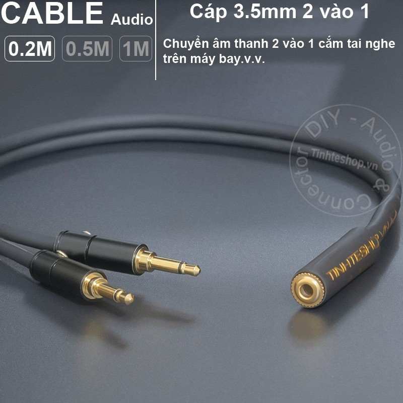 Cáp cắm tai nghe 3.5 trên máy bay - DIY 3.5mm audio cable to plug in the headset on the plane