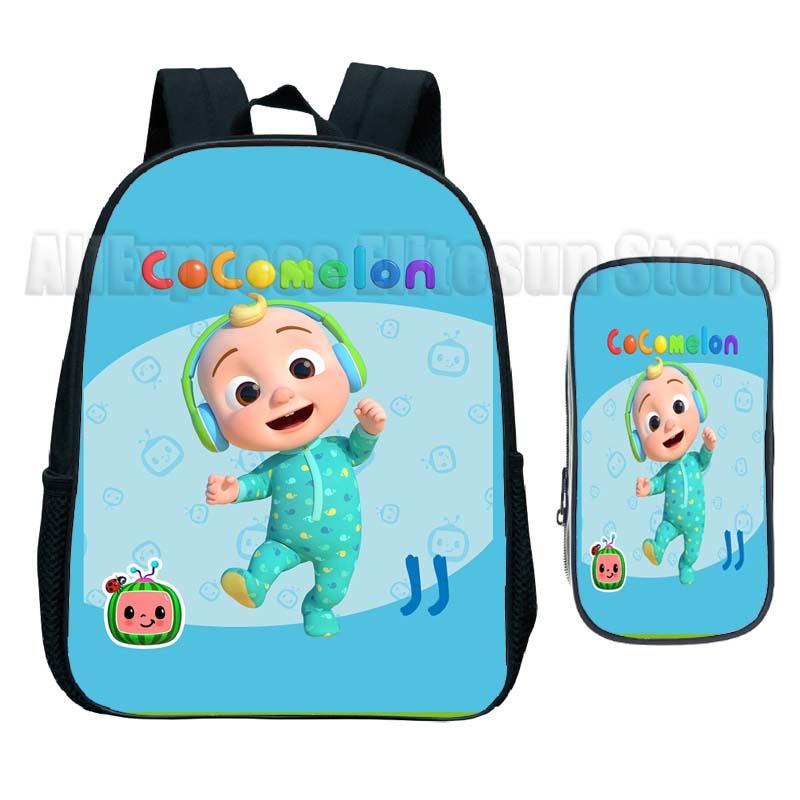 Trẻ Em Cocomelon Mẫu Giáo Ba Lô 2 Bộ Túi Đựng Bút Cho Bé Bắt Đầu Học Quà Tặng Trẻ Em Hoạt Hình Anime Có Túi Ba Lô