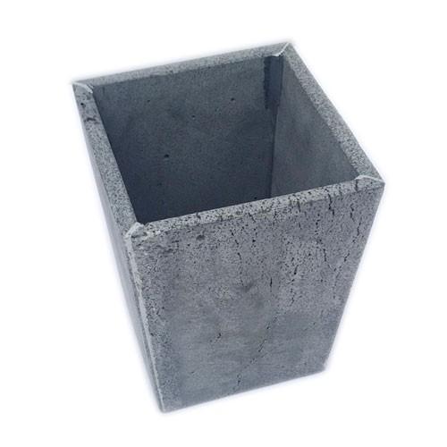 Chậu trồng hoa vuông 15x15cmx cao 20cm handmade đá ong xám