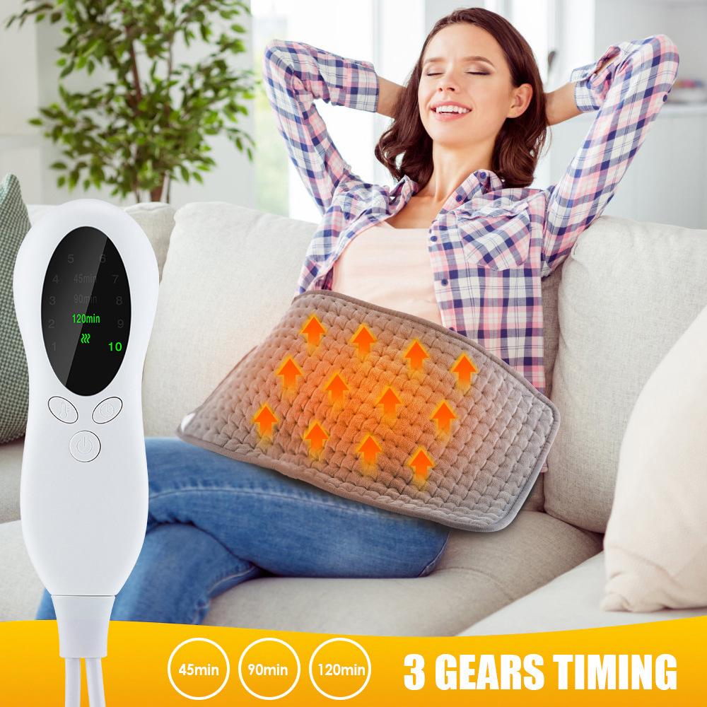 Heating Pad for Back Pain and Cramp Relief Electric Heating Pad for Shoulder Neck Pain with 10 Temperature Level 3 Timer
