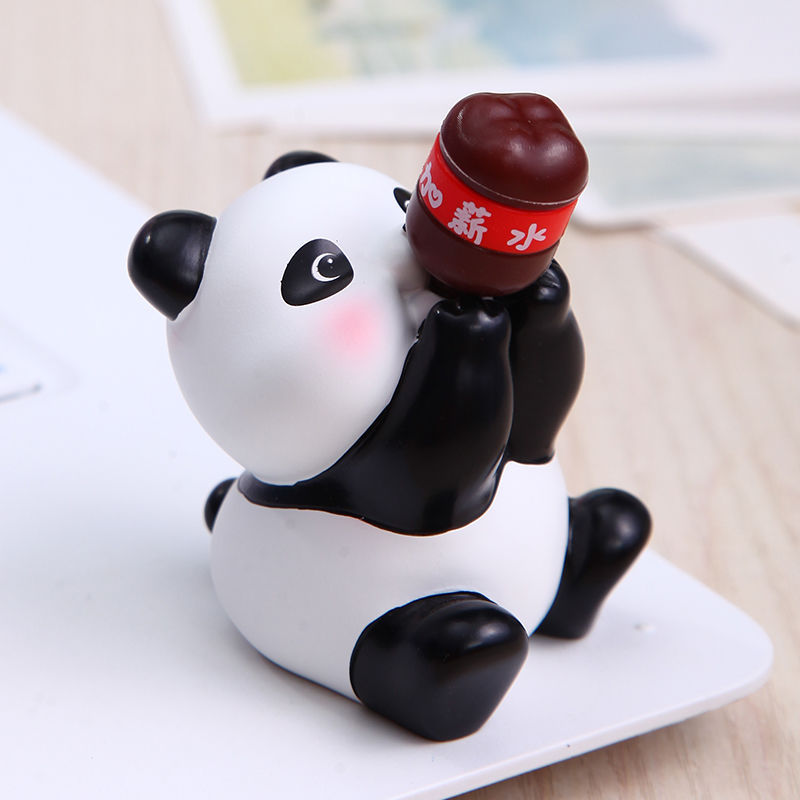 Hình ảnh Mô hình Trang Trí Animal Panda Heo Thỏ Chó Uống Nước Ngọt_ Hàng chính hãng