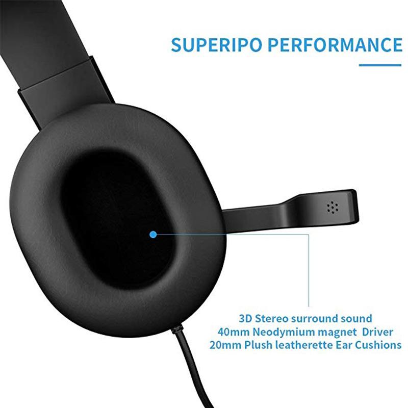 Âm Thanh Stereo Tai Nghe Chơi Game Dành Cho Xbox PS5 PS4 Máy Tính Có Dây 3.5Mm Trên Đầu Game Thủ Headphone Có Mic Điều Khiển Âm Lượng trò Chơi Tai Nghe Chụp Tai