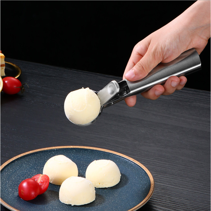 Dụng cụ múc kem, trái cây inox - 18cm, 79g