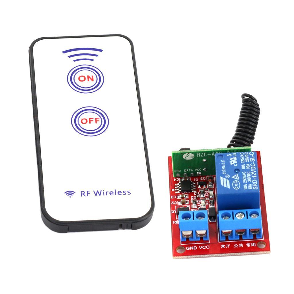 12V 1CH RF Wireless Relay Module Self-lock with Remote Controller