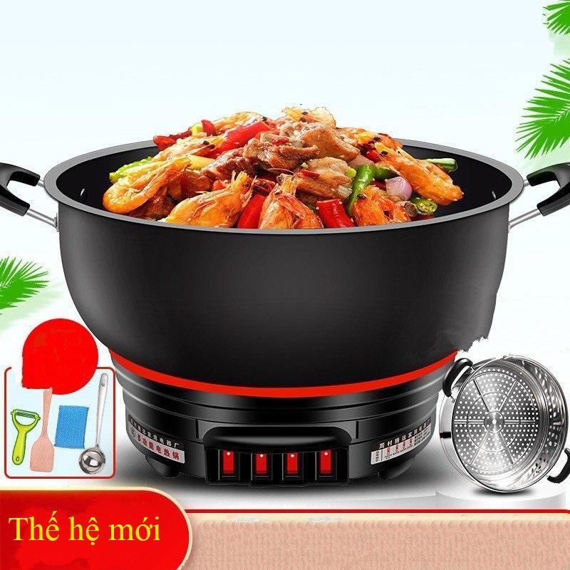 Nồi điện hấp nấu chiên tất cả trong 1 hẹn giờ Pot Electric 4.5L 2100W