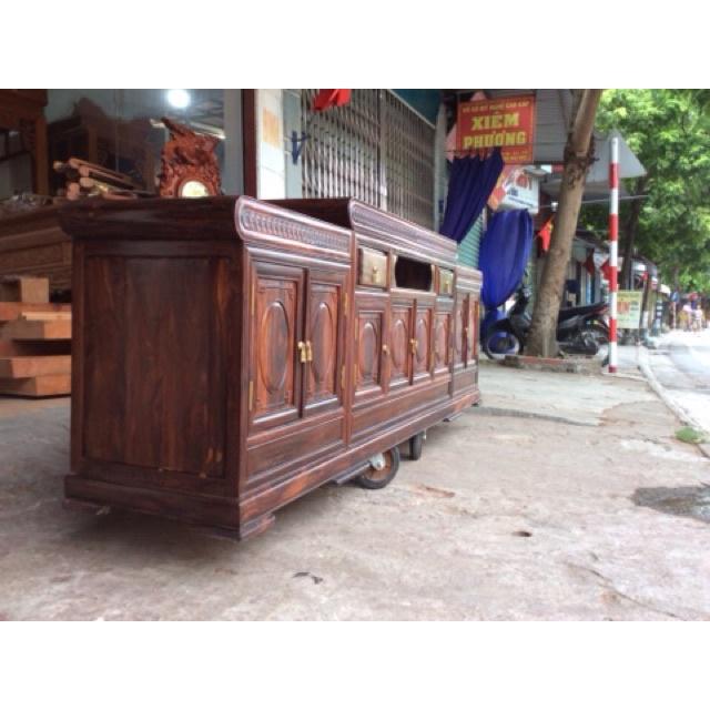 Kệ tivi gỗ mun sọc ( Lào)