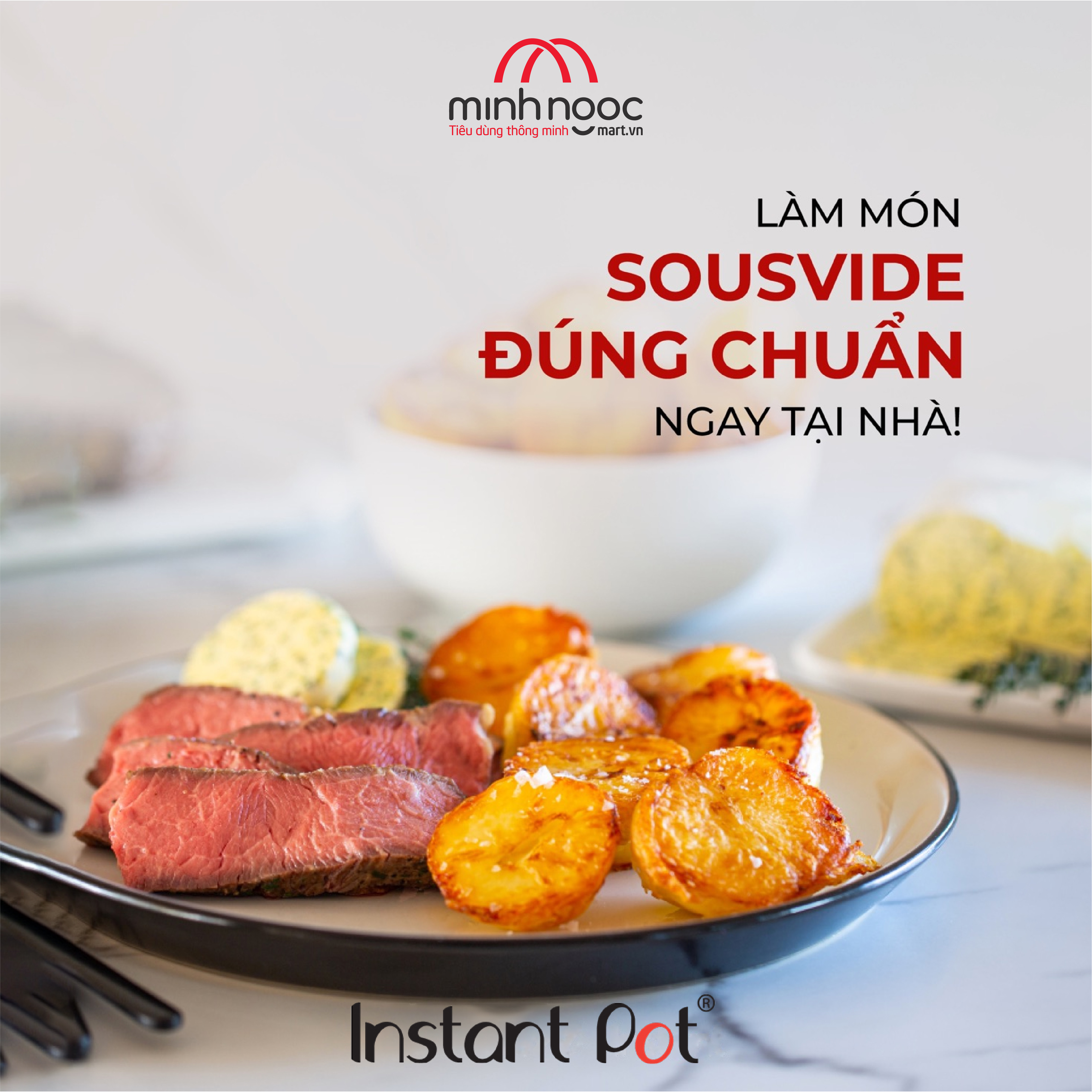 Nồi Áp Suất Điện Đa Năng Instant Pot Essential dung tích 5.7 lít. 9 chức năng trong 1 & Nồi chiên không dầu Instant Vortex dung tích 5.7 lít. 4 chức năng trong 1