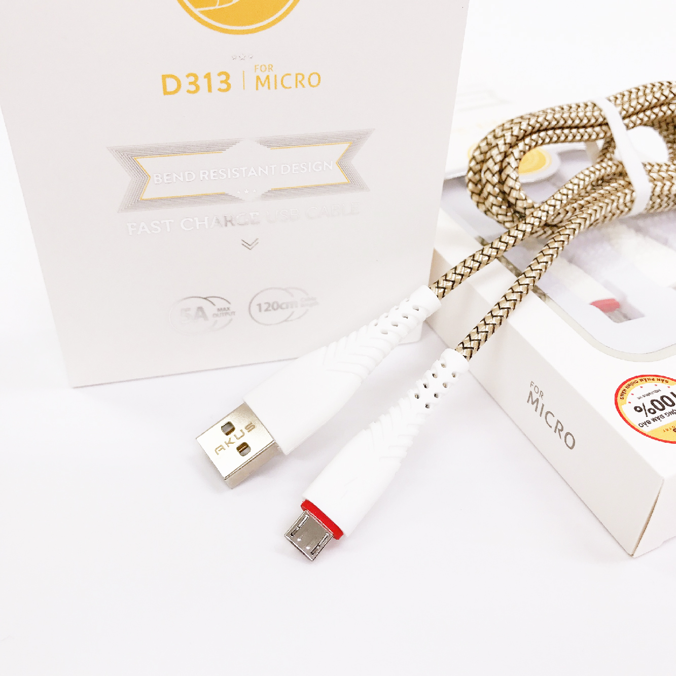 Cáp Bọc Dù Micro USB Akus - D313 Hàng chính hãng