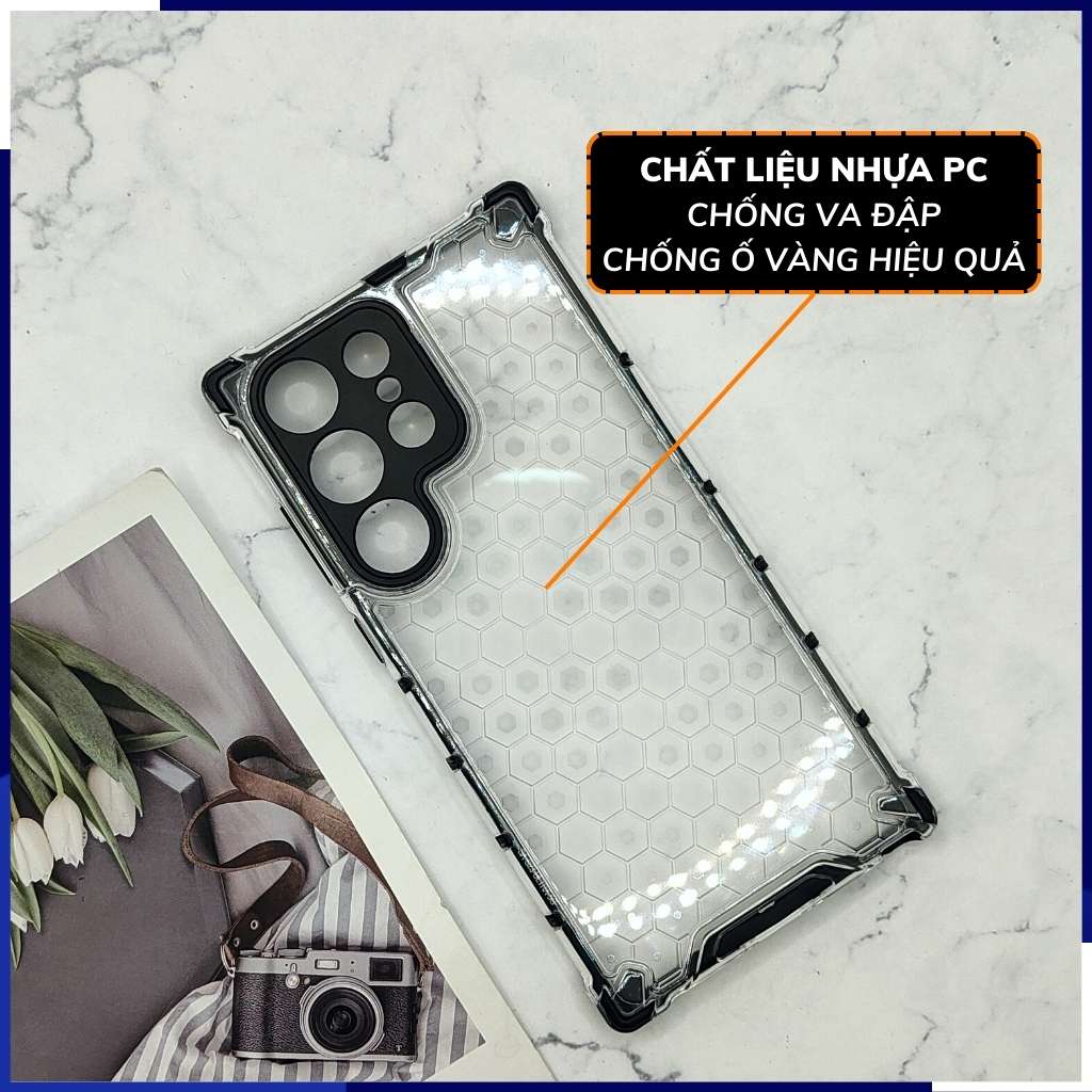 Ốp lưng s23 ultra bee case vân tổ ong chống va đập chống ố vàng bảo vệ camera phụ kiện huỳnh tân store