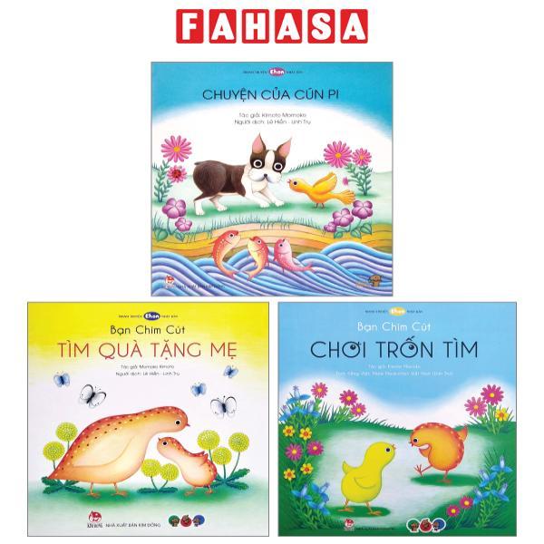 Combo Sách Ehon - Chuyện Của Cún Pi  Bạn Chim Cút Tìm Quà Tặng Mẹ  Bạn Chim Cút Chơi Trốn Tìm Bộ 3 Cuốn