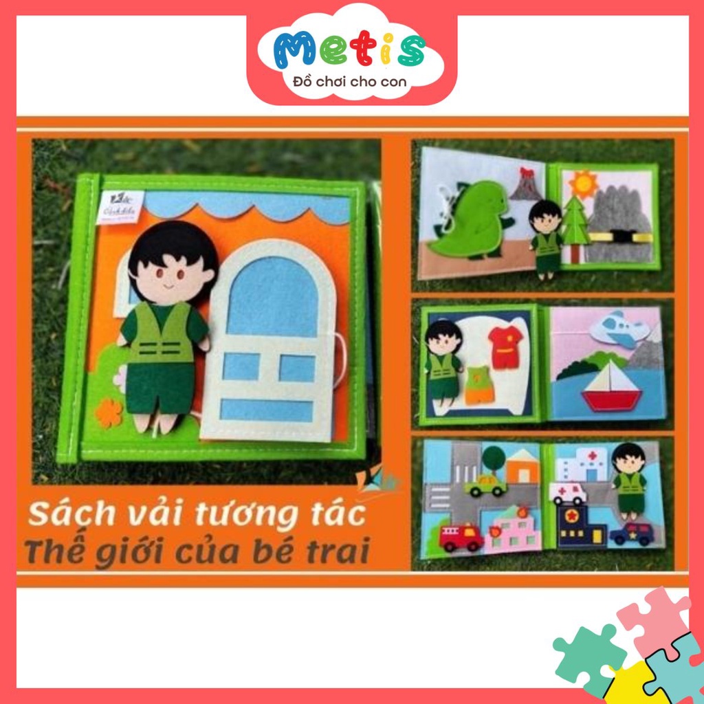 Sách vải tương tác Thế Giới của Bé Trai