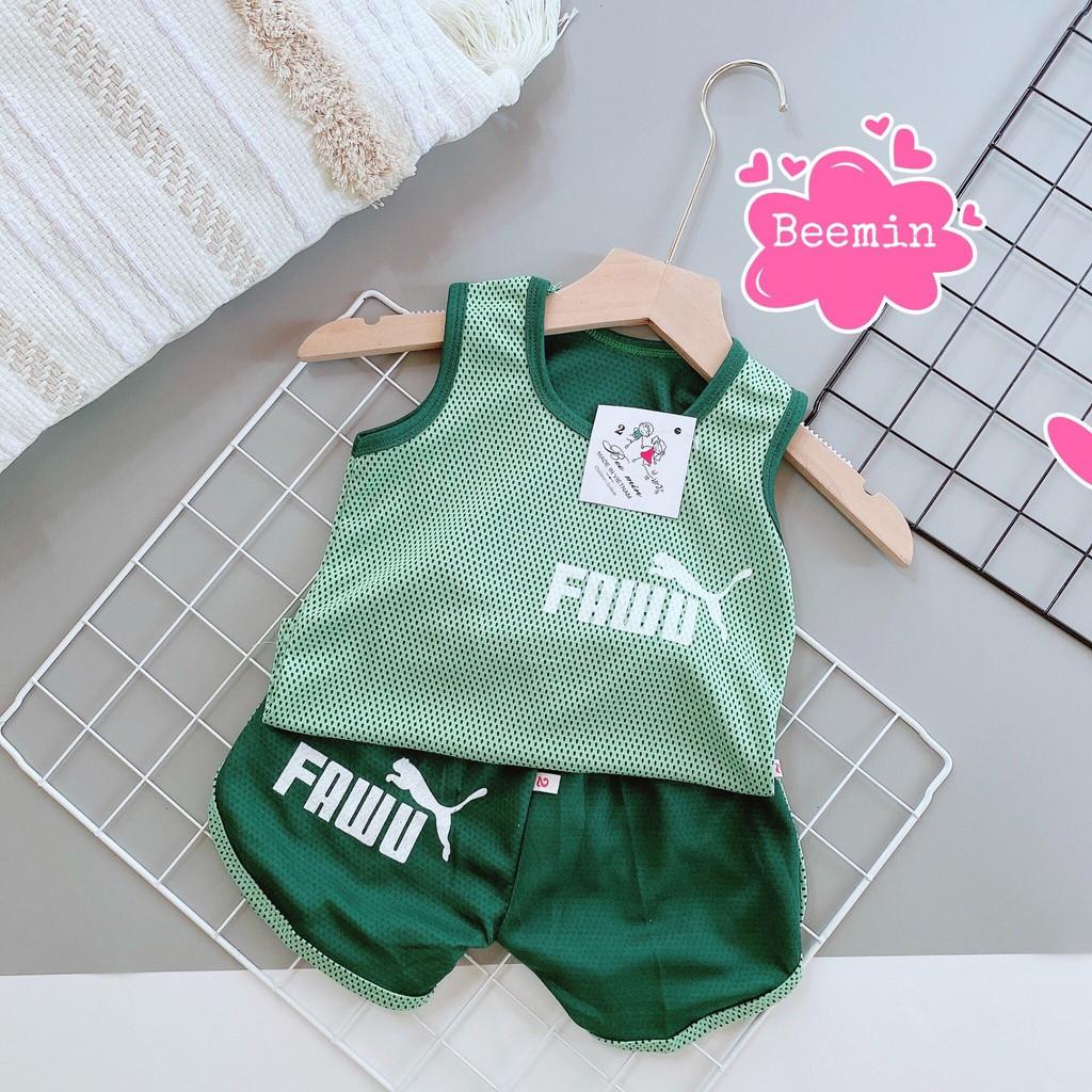 Bộ Ba Lỗ Lưới Chất Siêu Mát Cho Bé (Size 9-19kg )