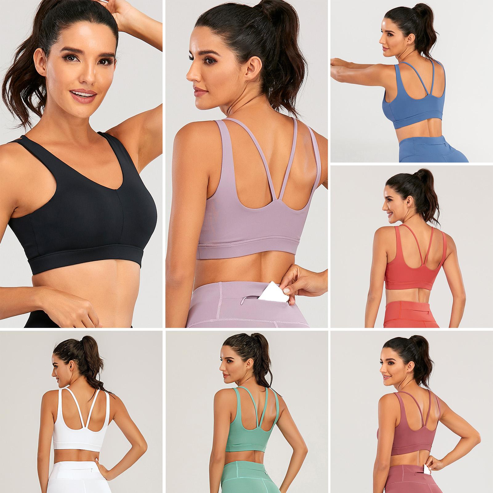 Áo ngực dạng Crop-Top thể thao nữ tâp yoga, thể thao Nhanh khô có mút đẩy ngực Chống sốc