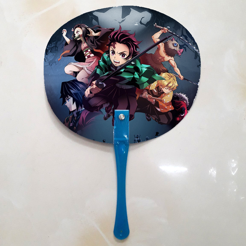 Qụat cầm tay in ảnh 2 mặt khác nhau Kimetsu no Yaiba