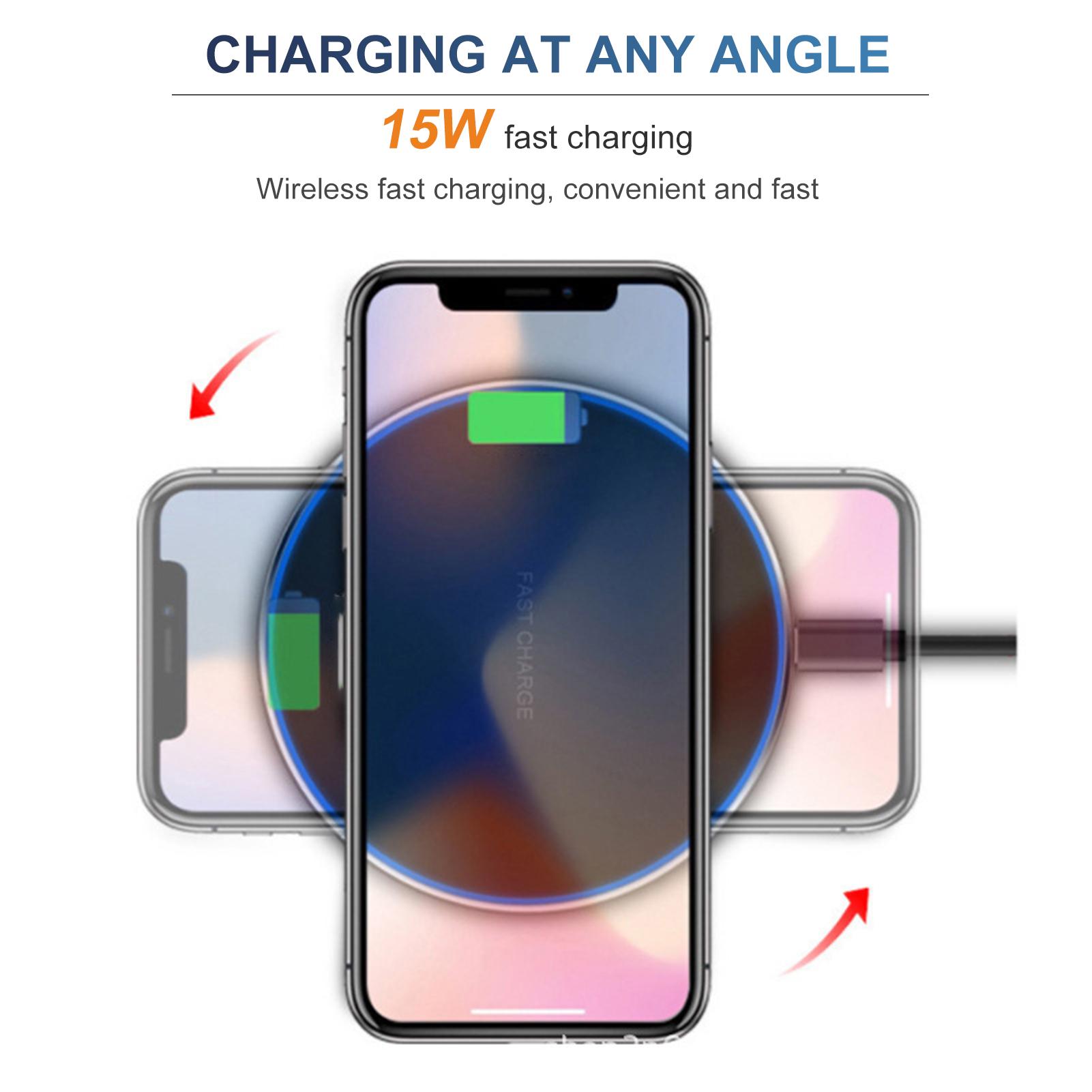 Đế sạc không dây 15W cho iPhone12 11 X XR XS Samsung Galaxy S9 S8