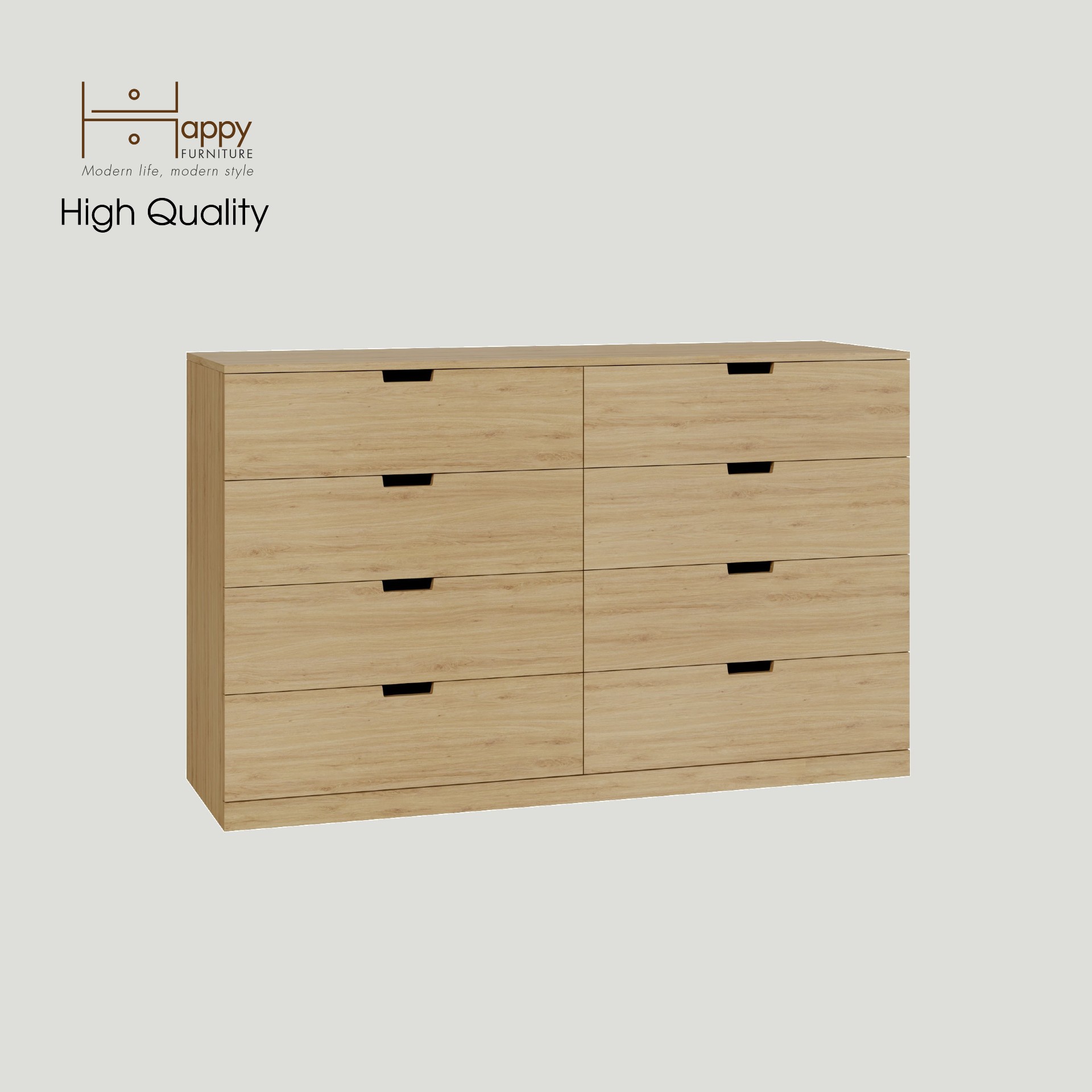 [Happy Home Furniture] SCANDINA, Tủ đựng đồ 8 ngăn kéo, 160cm x 47cm x 98cm ( DxRxC), THK_097