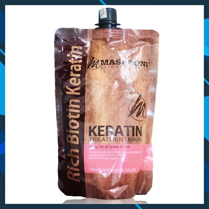Dầu hấp ủ tóc Masaroni Keratin Treatment mask phục hồi chuyên sâu Canada 500ml