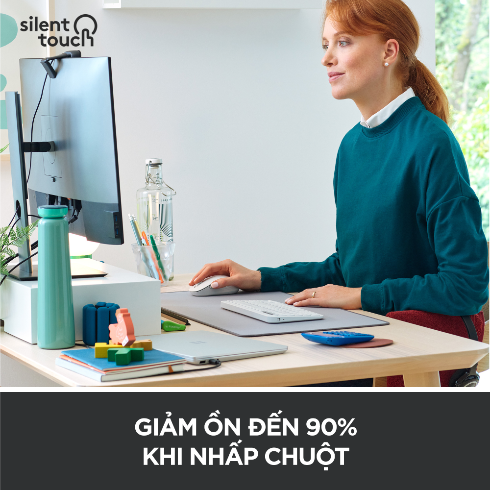 Chuột không dây bluetooth Logitech Signature M650 - Dành cho tay có kích cỡ từ nhỏ tới trung bình, Cuộn SmartWheel, giảm ồn, các nút bên có thể tùy chỉnh - Hàng chính hãng