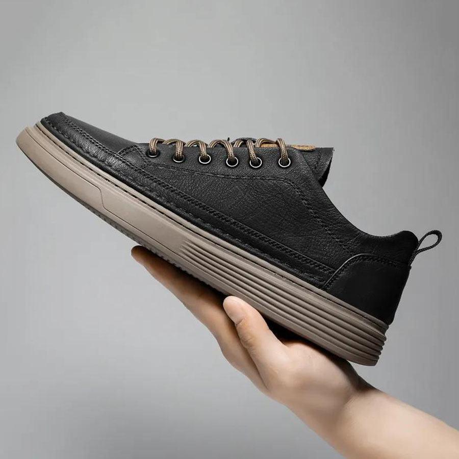 Giày thể thao nam, Sneaker da PU cao cấp, đế cao su chống trơn trượt, tăng chiều cao 4cm
