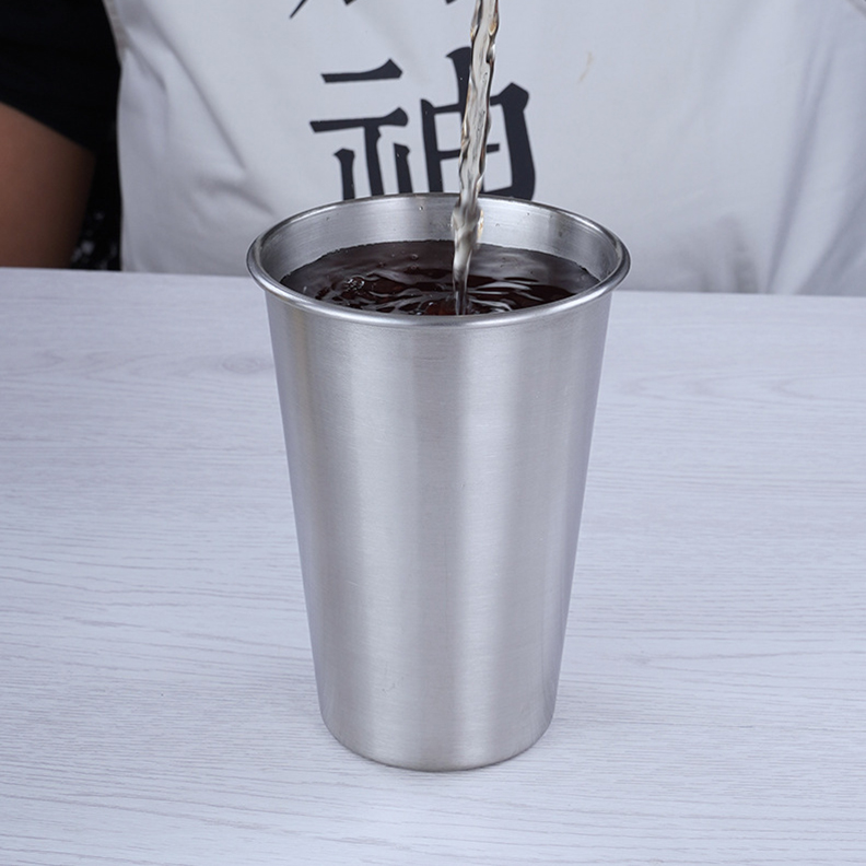 Ly Cốc Uống Nước Inox không gỉ Cao Cấp tiện dụng Thích hợp cho uống lọc nước ngọt,hay uống bia,sinh tố,Kích Thước 9 x 13cm - Cốc Inox không gỉ