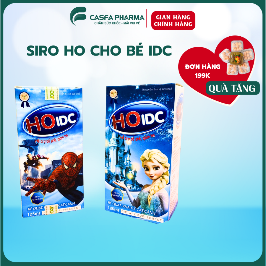 Siro ho IDC, hỗ trợ bổ phổi LAFON HO, giảm ho hiệu quả, hộp 125ml