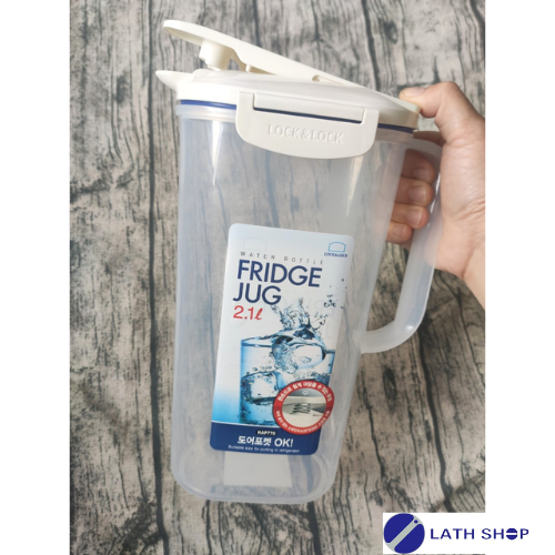 Bình Đựng Nước Lock&lock Spring Jug 2,1L Có Chia Dung Tích, Chất Liệu Nhựa PP, Nắp Có Gioăng Silicone HAP770 - Hàng Chính Hãng