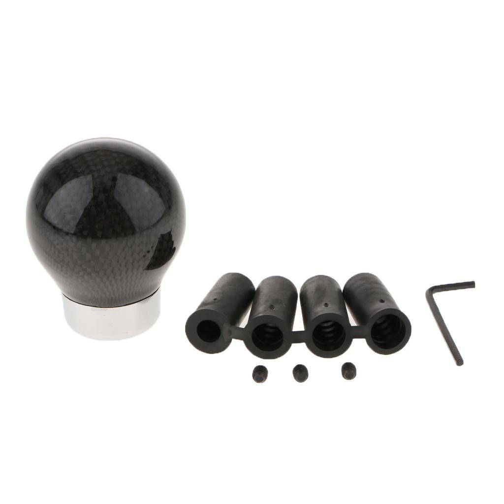 Universal Carbon Fiber Manual Car Gear  Stick Metal Knob Handle