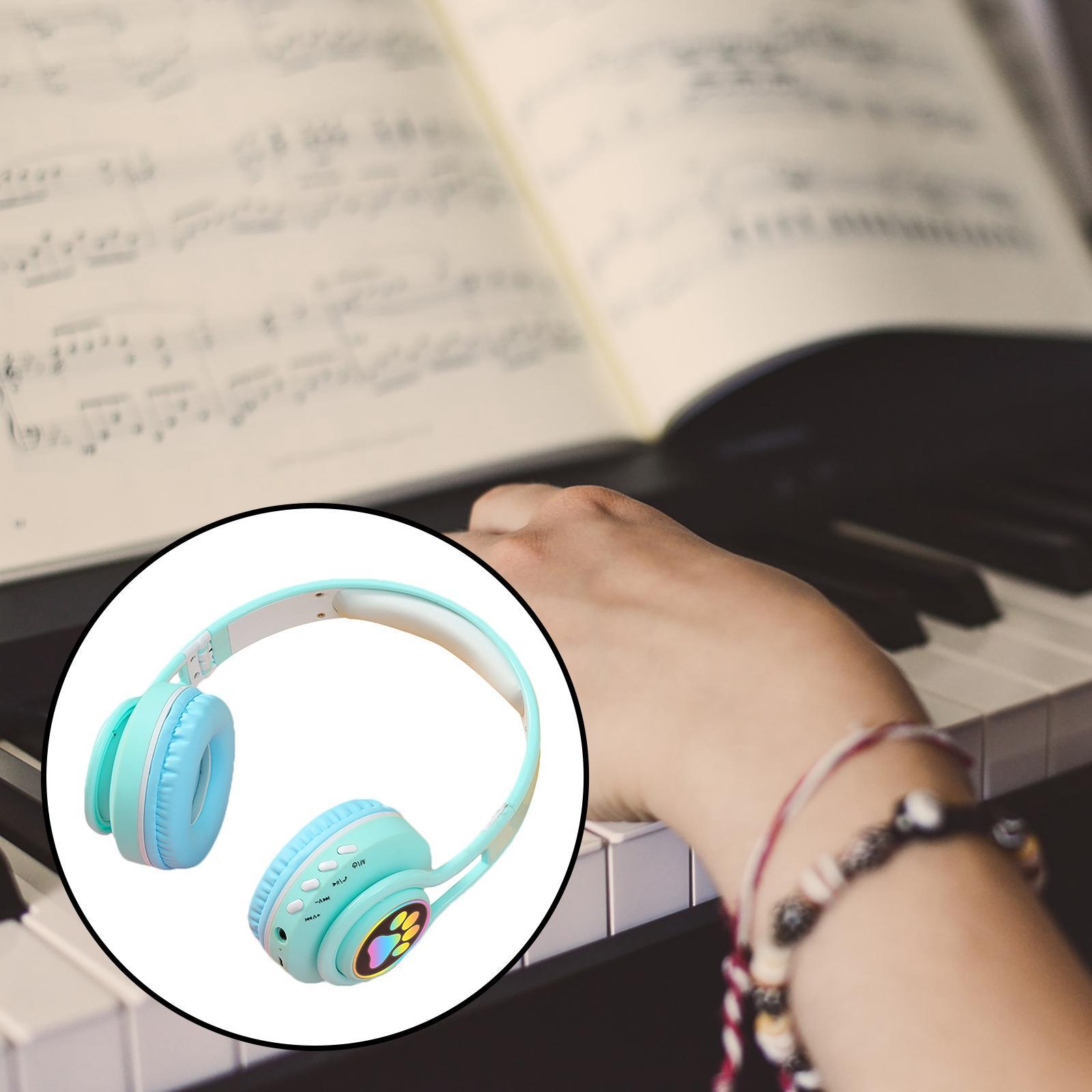 Blesiya Wireless Headphones Over-Ear Foldable Kids Headset Home AUX FM