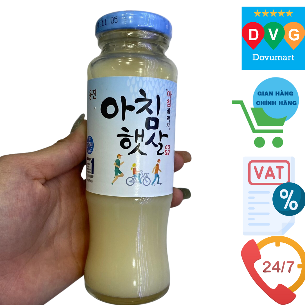 Nước Gạo Morning Rice Woongjin Hàn Quốc Chai 180ML / 웅진) 아침햇살 180ML