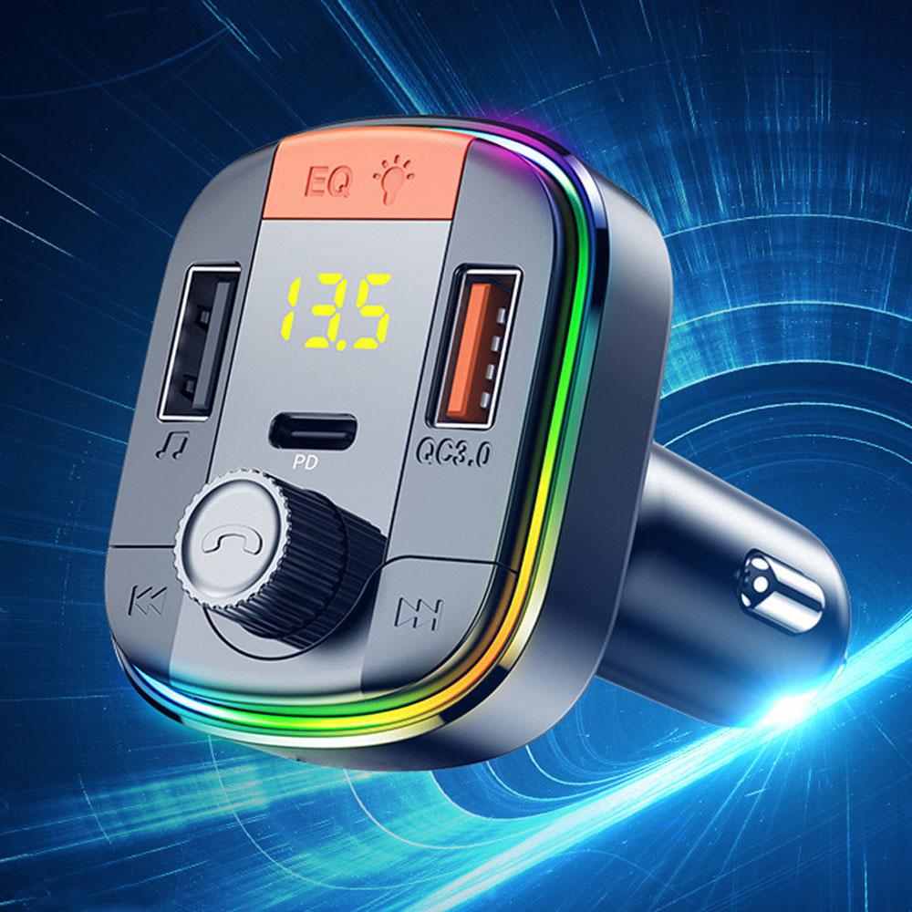 Car MP3 Music Player BT FM Transmitter Radio Receiver PD/USB Car Charger Hands-Free Calling Support U-Disk Playback