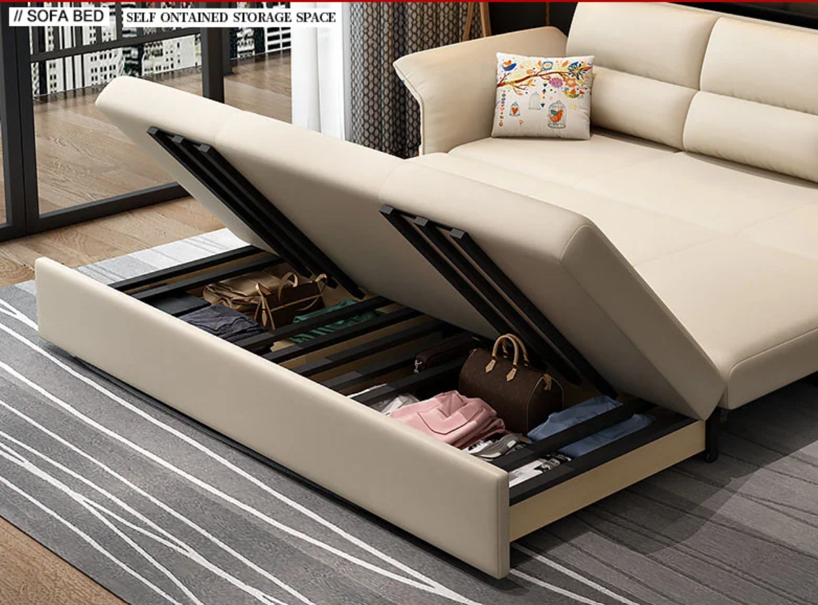 Sofa giường đa năng hộc kéo tay bật HGK-18 ngăn chứa đồ tiện dụng Juno Sofa KT 1m8